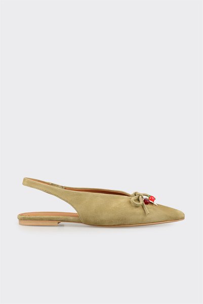 Green Leather Women's Casual Shoes
