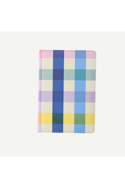 Multi-Colored Plaid Patterned Removable Cover A5 Notebook