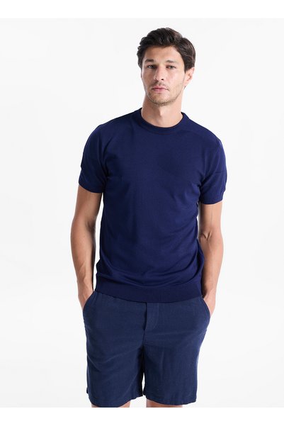 Navy Blue Men's Sweater B35S40013