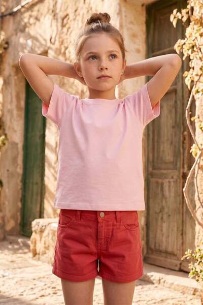 100% Cotton Basic Casual Girls' T-Shirt