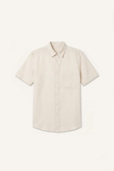 100% Cotton Regular Fit Polo Collar Short Sleeve Shirt D7551Ax26Sp