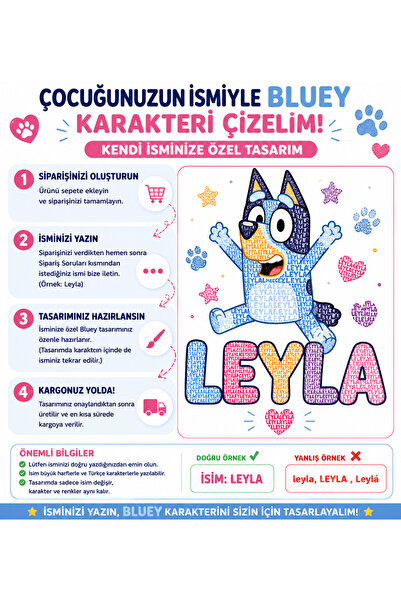 Унисекс персонализирана маица со ликот на Bluey, за деца, 100% памук, удобен преголем крој за секојдневно носење