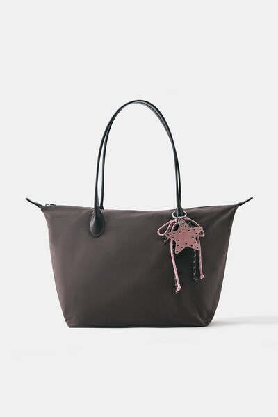 Decorated Nylon Tote Bag