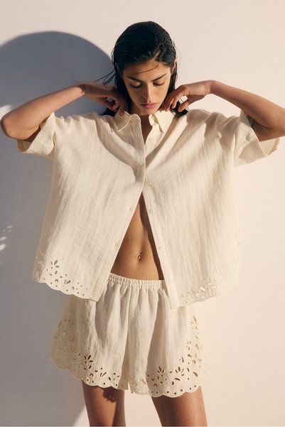 Embroidered Beach Shirt