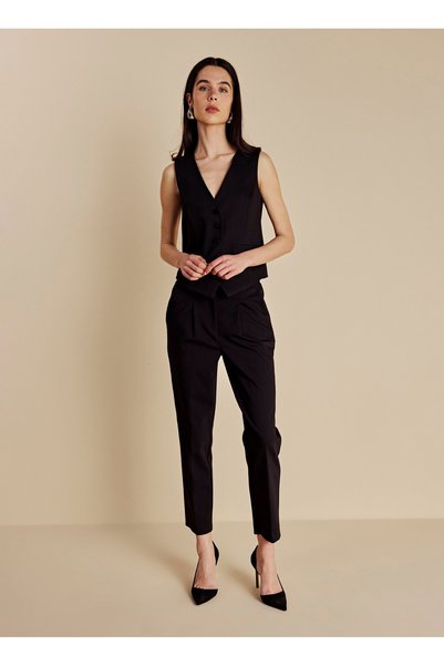 Black Women's Trousers BBSS26FPT007