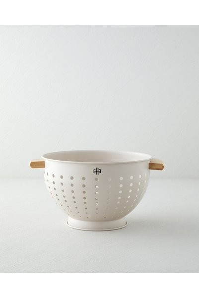 Peony Steel Strainer 30,5X16 cm Cream