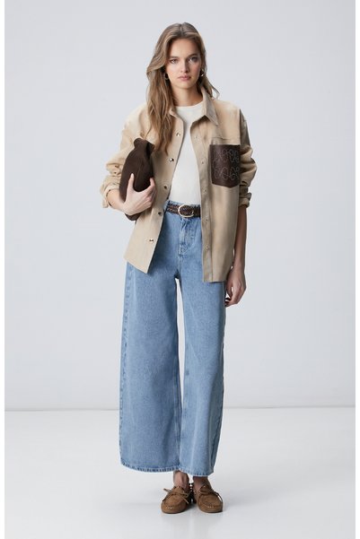 Light Indigo Blue Denim Trousers