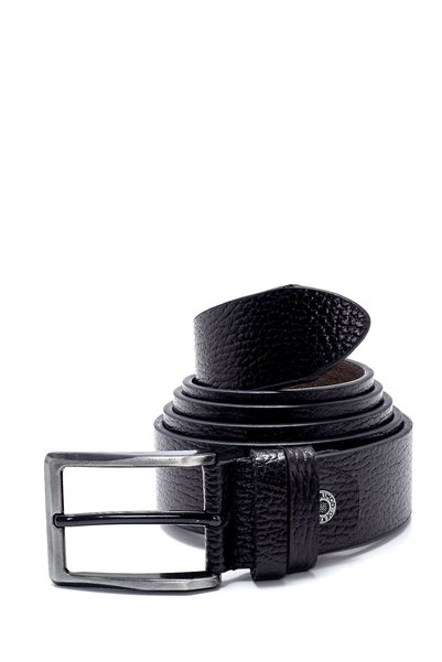 Men's Black Leather Belt 000A2D12043Ft