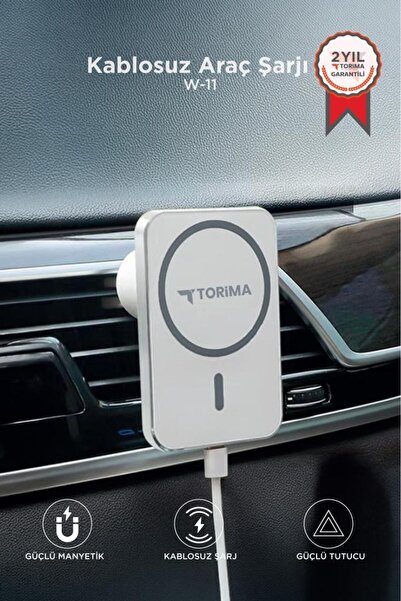 Пренослива батерија, полнач за автомобил, држач за телефон, Magsafe powerbank W11