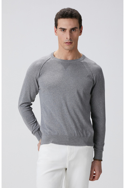 Gray Melange Sweater
