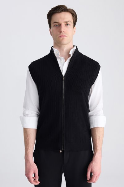 Slim Fit Black Sweater
