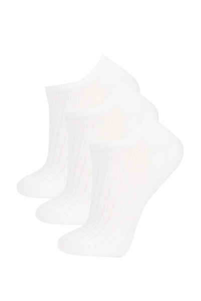 Women's Invisible 3-Piece Cotton Sneaker Socks Z8628Azns