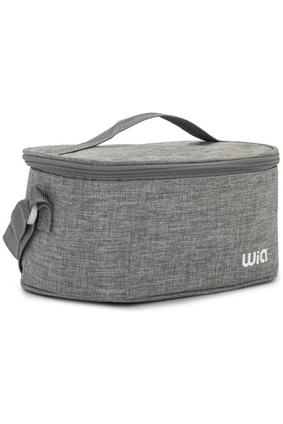 Gray Polyester Thermal Insulated Lunch Bag Carry Bag for Meals and Drinks