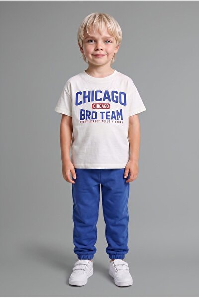 100% Cotton Printed T-Shirt Top Elastic Leg Bottom 2-Piece Set Baby Boy H5612A526AU
