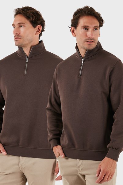 Cotton Regular Fit Stand Collar 2-Pack Sweat Men's Sweat 59052592S2