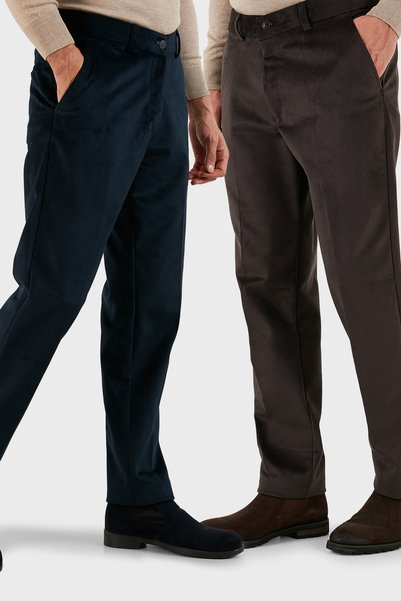 Normal Waist Regular Fit Straight Leg 2-pack Velvet Pants Men's VELVET PANTS 645MERLINS2
