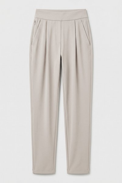Beige Comfortable Fit Women's Sweatpants with Hidden Pocket Detail - 94687