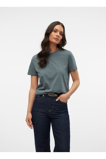 Green Women's Crew Neck T-Shirt 10316991-185606 Tcx