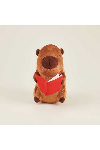 Soft Entel Capybara Figured Pillow - Brown - 16X25 cm