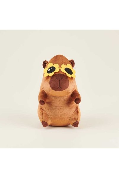 Soft Super Star Capybara Figured Pillow - Brown - 16X25 cm