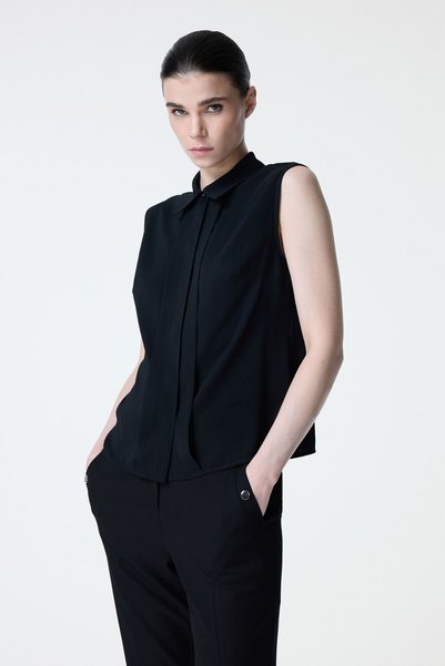 Black Sleeveless Shirt