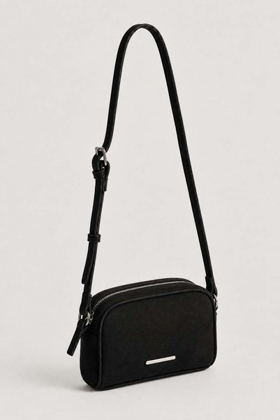 Black Suede Women's Crossbody Bag