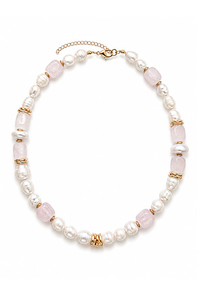 Steel Natural Pearl Necklace