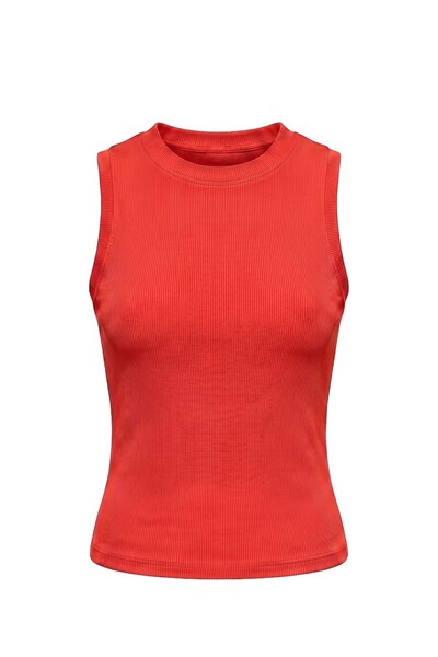 Red Halter Neck Corded Athlete