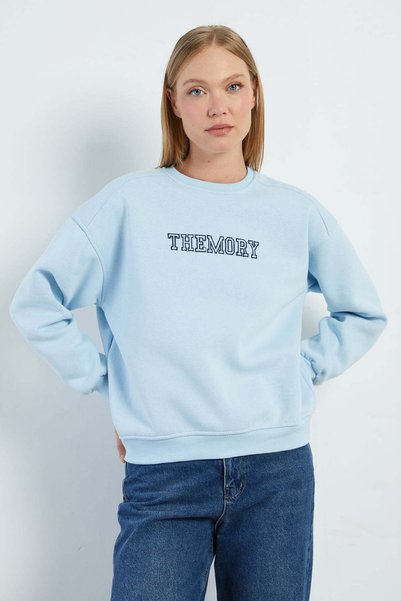 3 Thread Themory Embroidered Oversize Sweatshirt