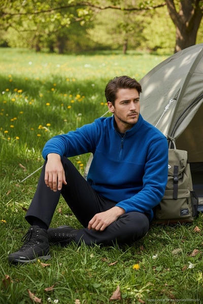 Slim Fit Anti-Pilling Non-Pilling Bato Collar Cold-Proof Fleece-Lined Fleece Men's Fleece