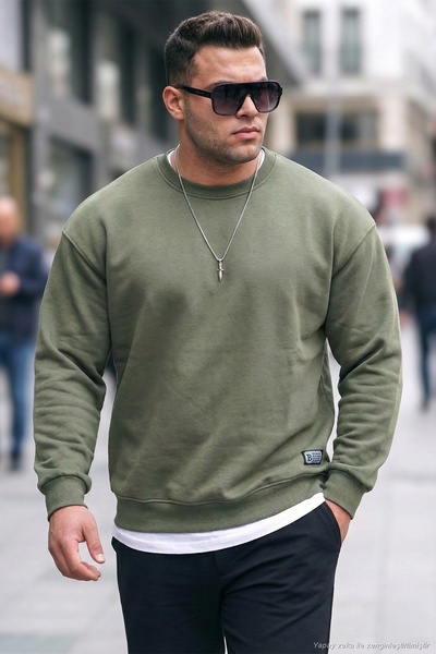 Regular Fit Crew Neck Cotton Lining Soft Raised Sweat Men's SWEAT 5905255