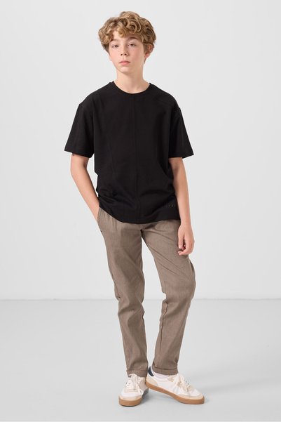 Camel Standard Fit Woven Lightweight Flexible Chino Boys' Trousers - 11272