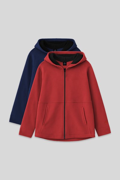 Standard Fit Hooded 2-Pack Indigo-Fiesta Fleece Girls' Sweatshirt - 75152