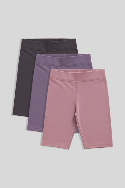 Standard Fit Basic 3-Pack Light Purple-Rosewood-Dark Gray Girls' Leggings - 75188