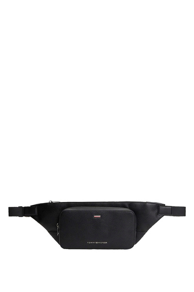 Black Men's Waist Bag TH CENTRAL BUMBAG