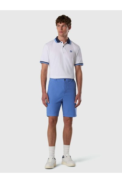 Contrast Detailed Short Sleeve Cotton Men's Polo Collar T-Shirt