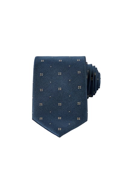 Italian Patterned 100% Silk Tie