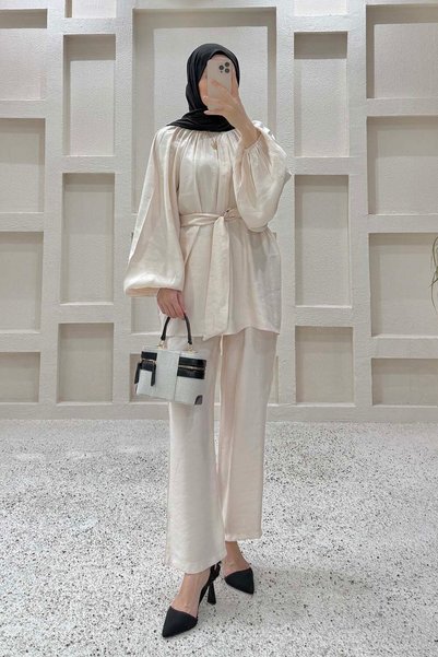 Modal Trousers Double Suit Stone