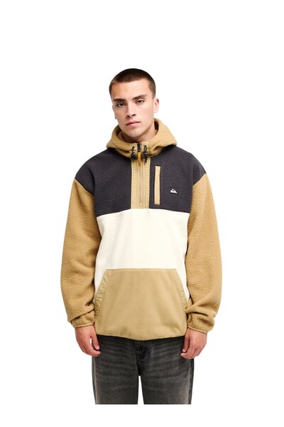 Men's Beige Clean Coast Mix up Hoody Fleece