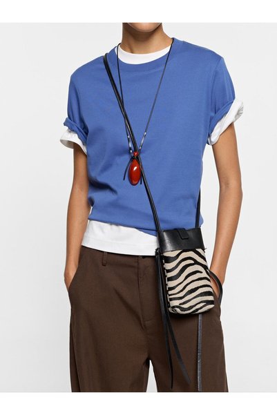 Women's Animal Patterned Leather Mobile Phone Bag