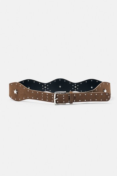 Wide Belt with Star and Wave Details