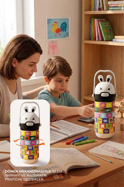 500 ml Math Player Bottle Double Layer Leak-Proof Water Bottle with Straw and Strap