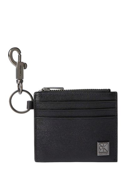 Black Men's Card Holder Emblem Hw Cardholder W/ Clip