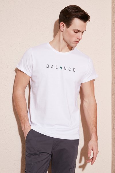 Cotton Slim Fit Crew Neck T Shirt Men's T SHIRT 541BALANCE