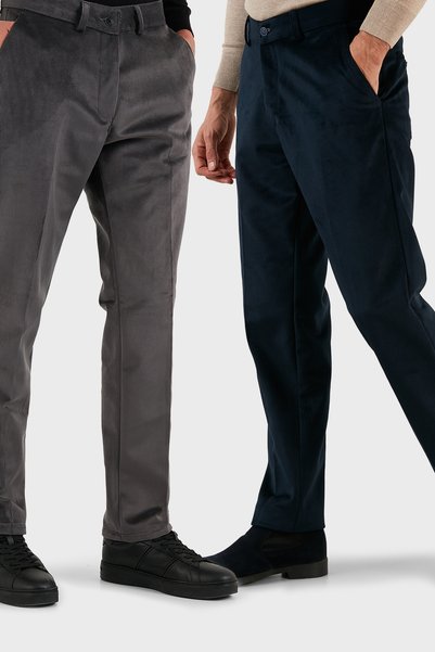 Normal Bel Regular Fit Straight Leg 2-Pack Velvet Trousers Men's Velvet Pants 645Merlins2