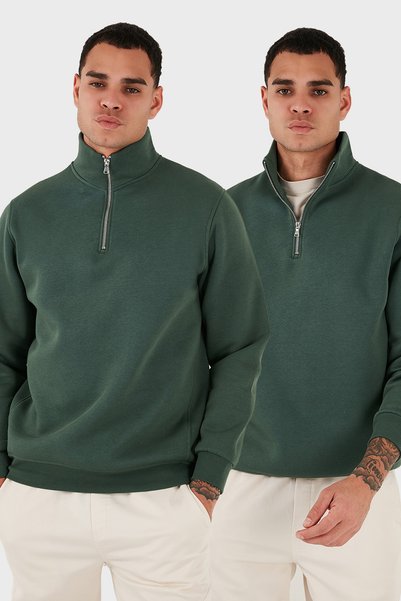 Cotton Regular Fit Mock Neck 2-Pack Sweatshirt Men's SWEAT 59052592S2