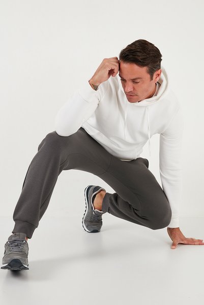 Cotton Regular Fit Normal Waist Pocket Sweatpants Men's Sweatpants 5908060