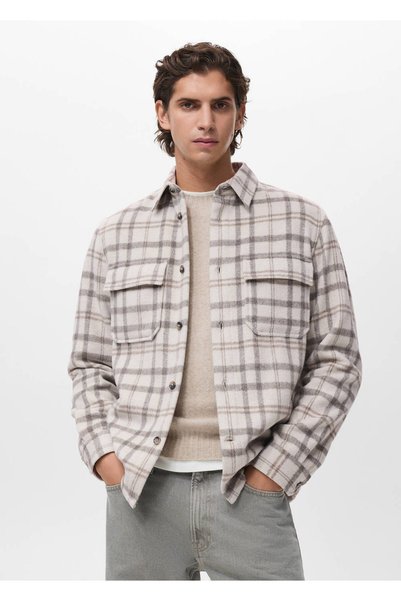 Checkered Flannel Shirt Jacket