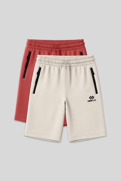 Standard Mold 2-Pack Beige-Tile Men's Shorts - 81136