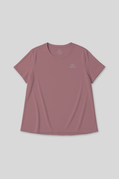 Dusty Rose Printed Comfortable Fit Plus Size Women's T-Shirt - 97308
